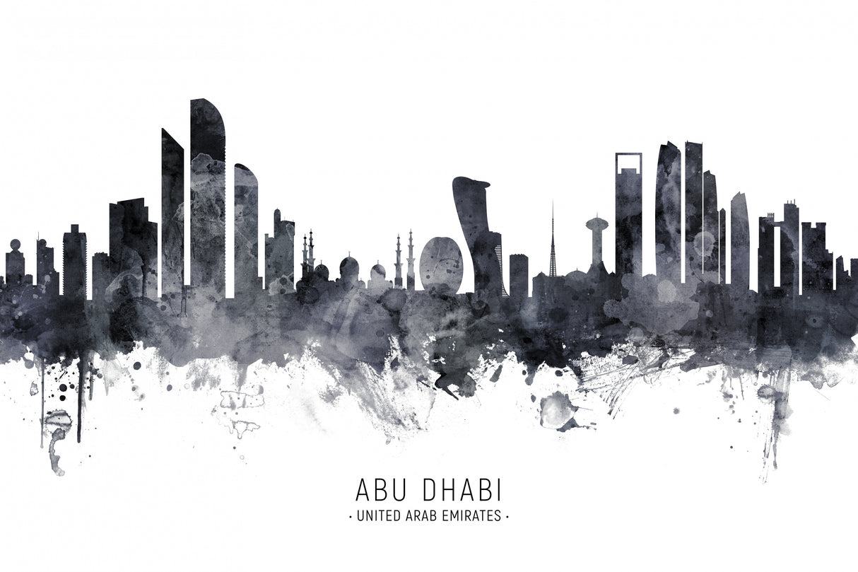 Abu Dhabi Skyline Poster och Canvastavla