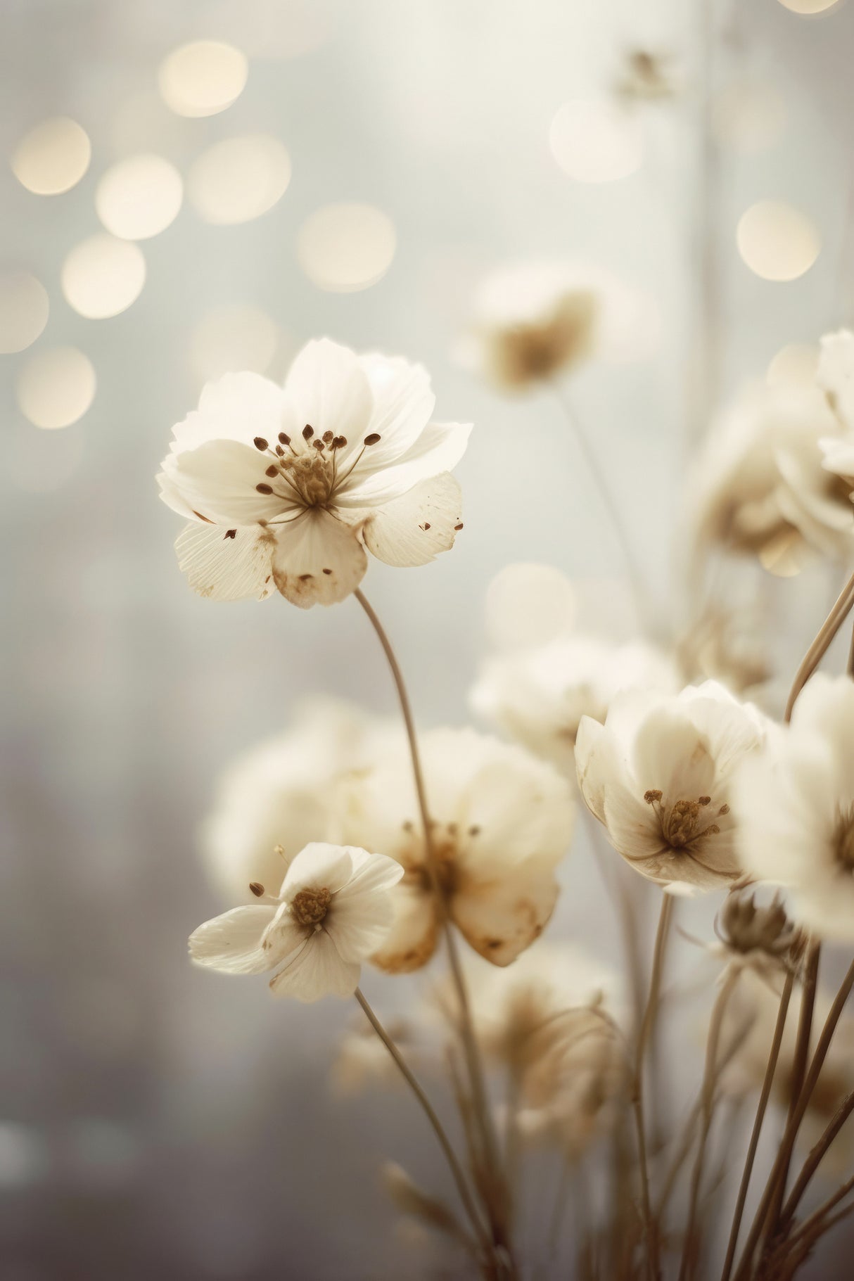 Pastel Flowers No 2 Poster och Canvastavla