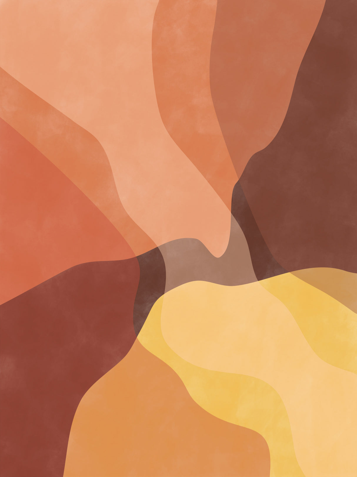 3x4 Aspectratioabstractyellow13 Poster och Canvastavla