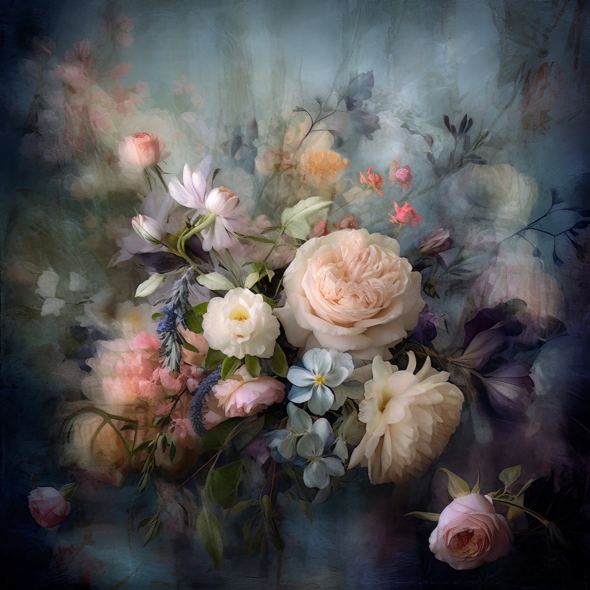 Fa Vintage Floral 49 Poster och Canvastavla