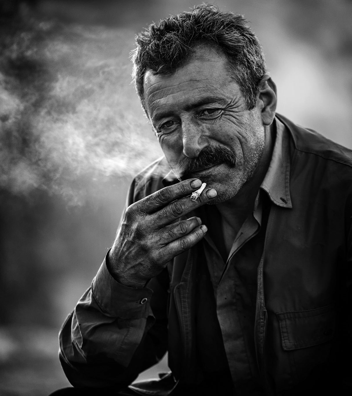 human ( charcoal worker) Poster och Canvastavla