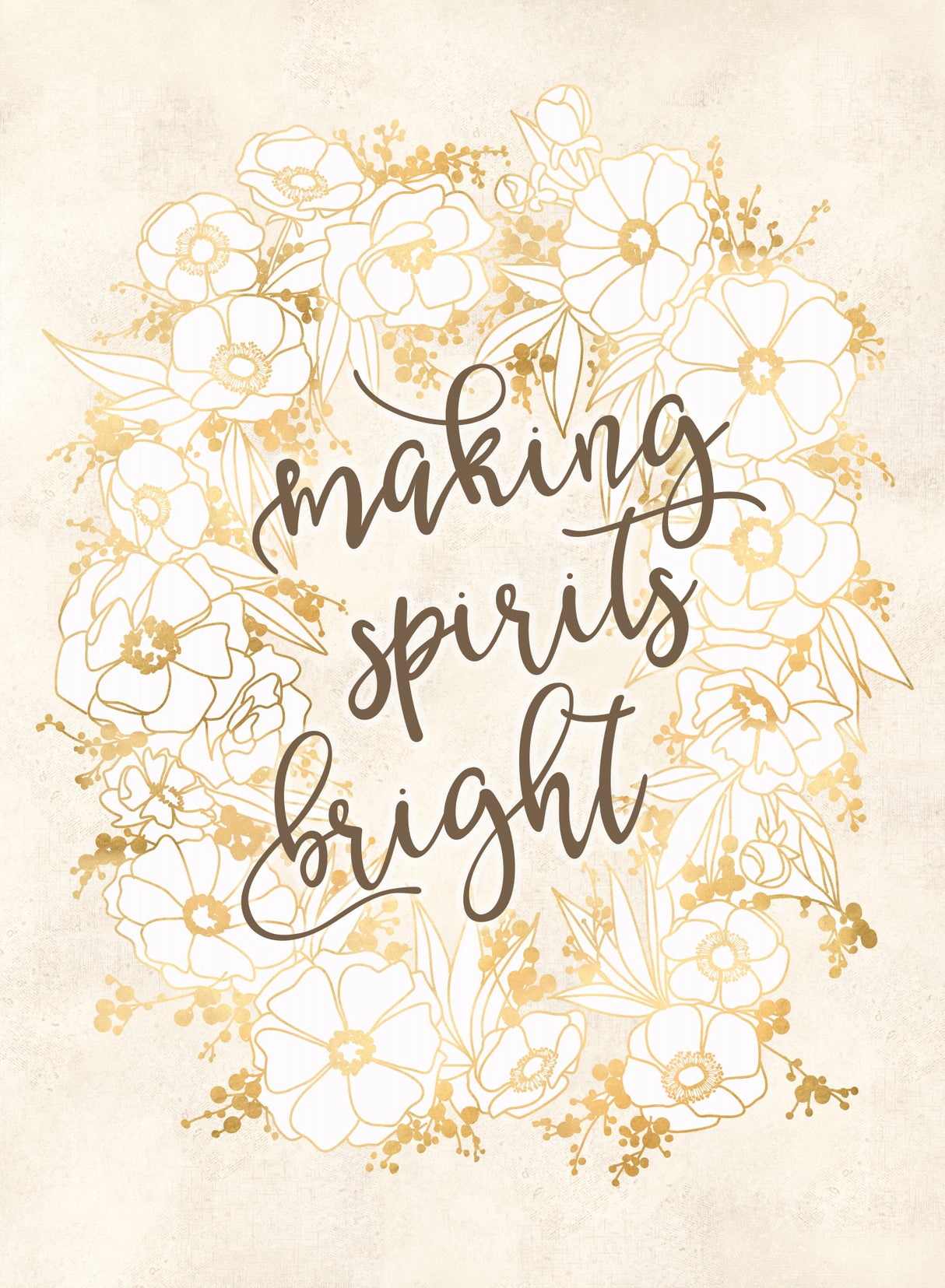 Making spirits bright - vintage vanilla Poster och Canvastavla