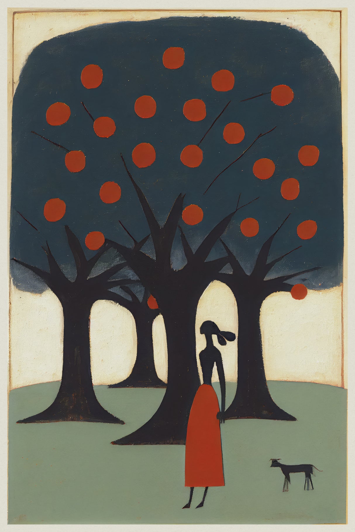 The Woman And The Apple Tree Poster och Canvastavla