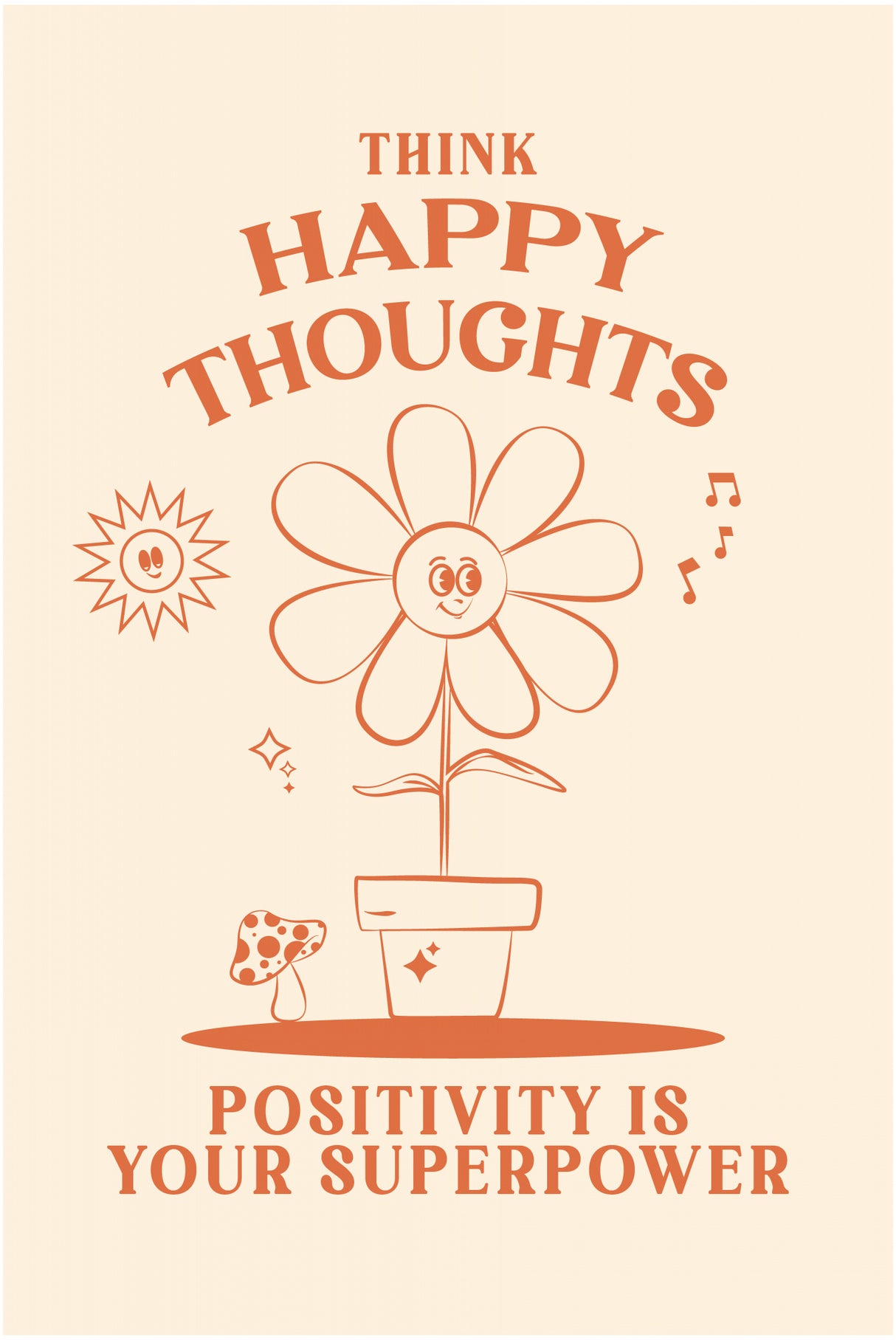 Happy Thoughts Poster och Canvastavla