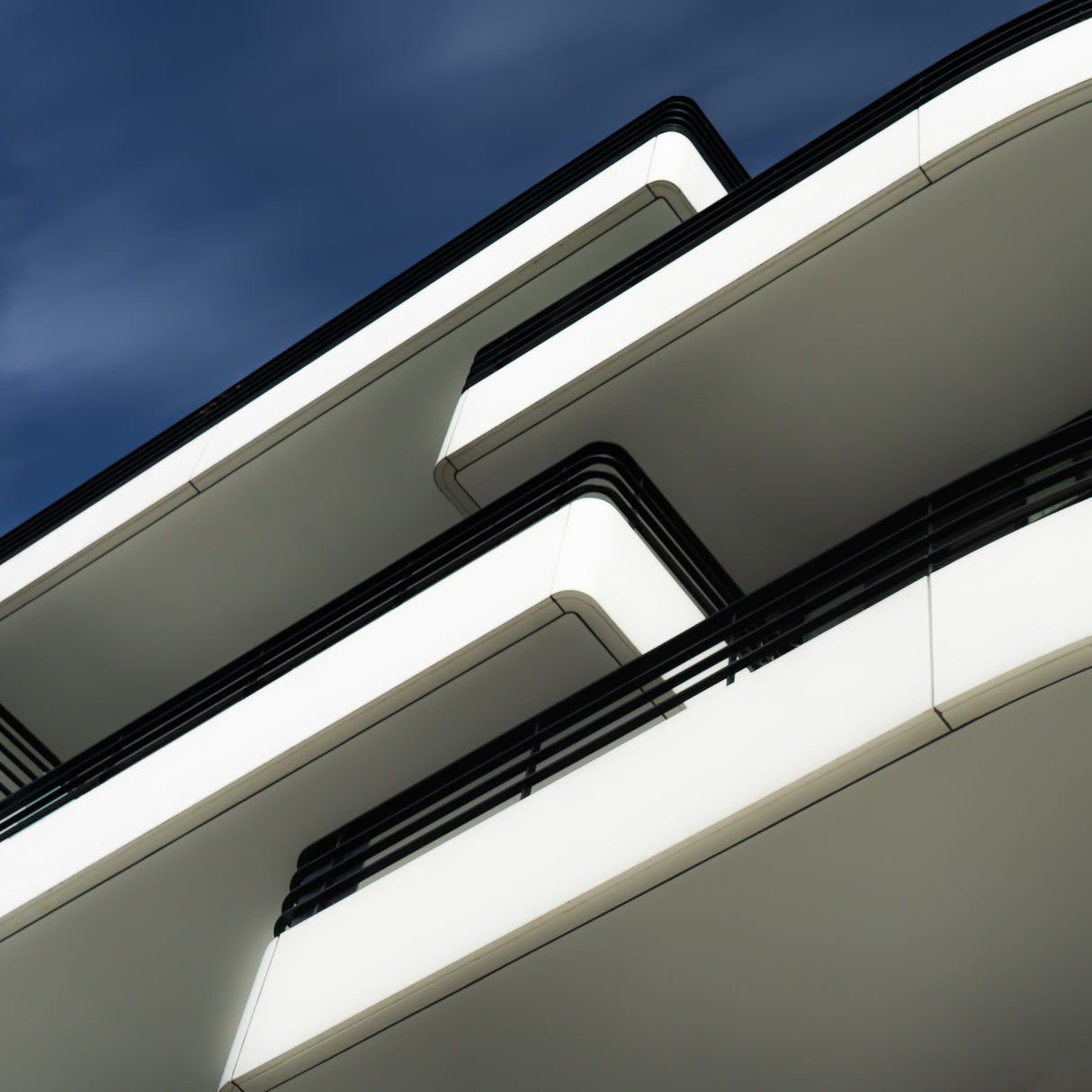 Four white balconies Poster och Canvastavla