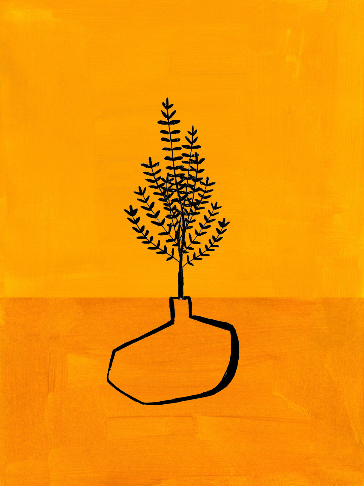 Mustard Vase Poster och Canvastavla