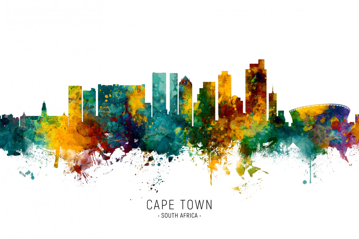 Cape Town South Africa Skyline Poster och Canvastavla