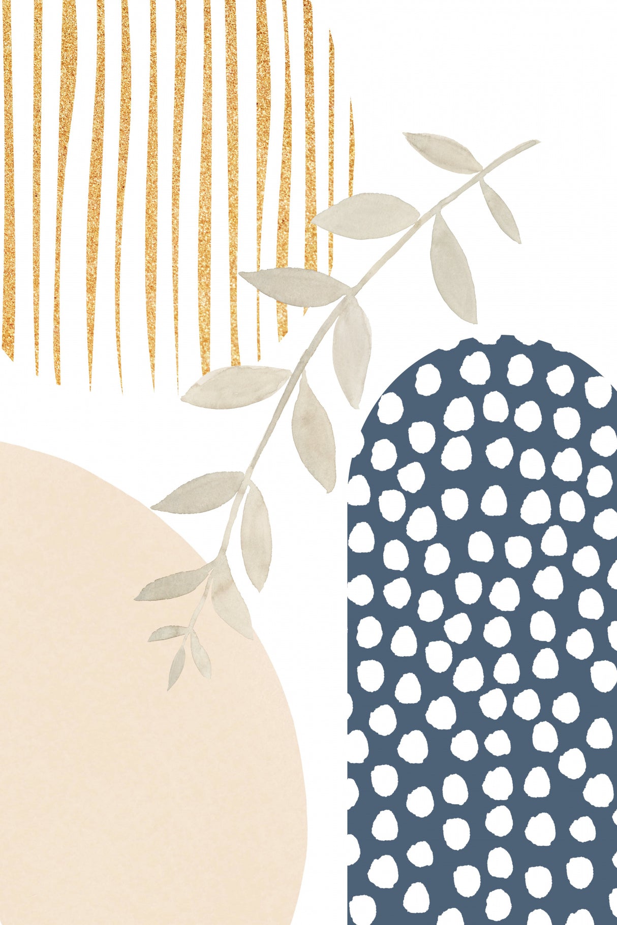 boho blue-1 Poster och Canvastavla