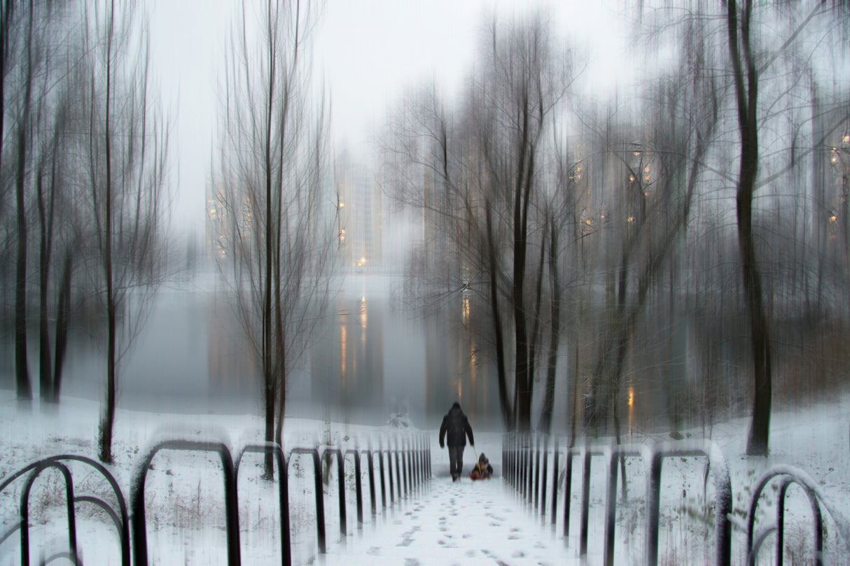 Winter evening Poster och Canvastavla