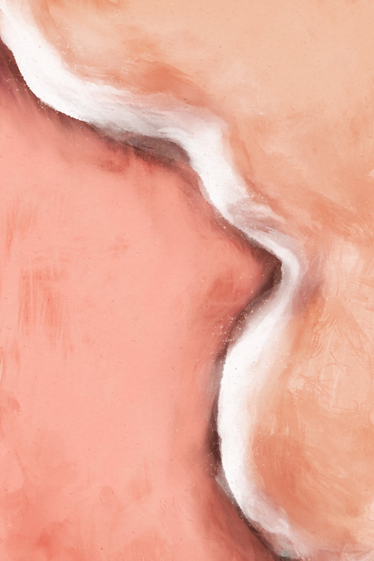 Peachy Wave Poster och Canvastavla