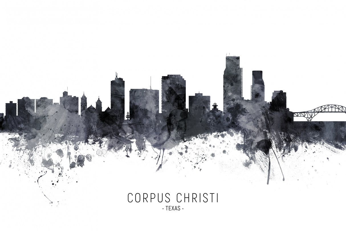Corpus Christi Texas Skyline Poster och Canvastavla