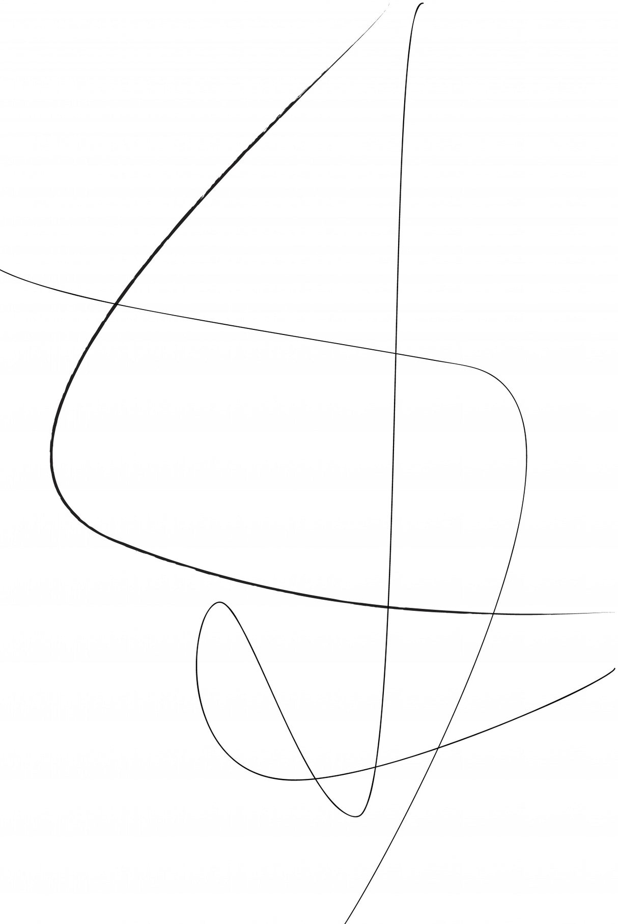 White Abstract Poster och Canvastavla
