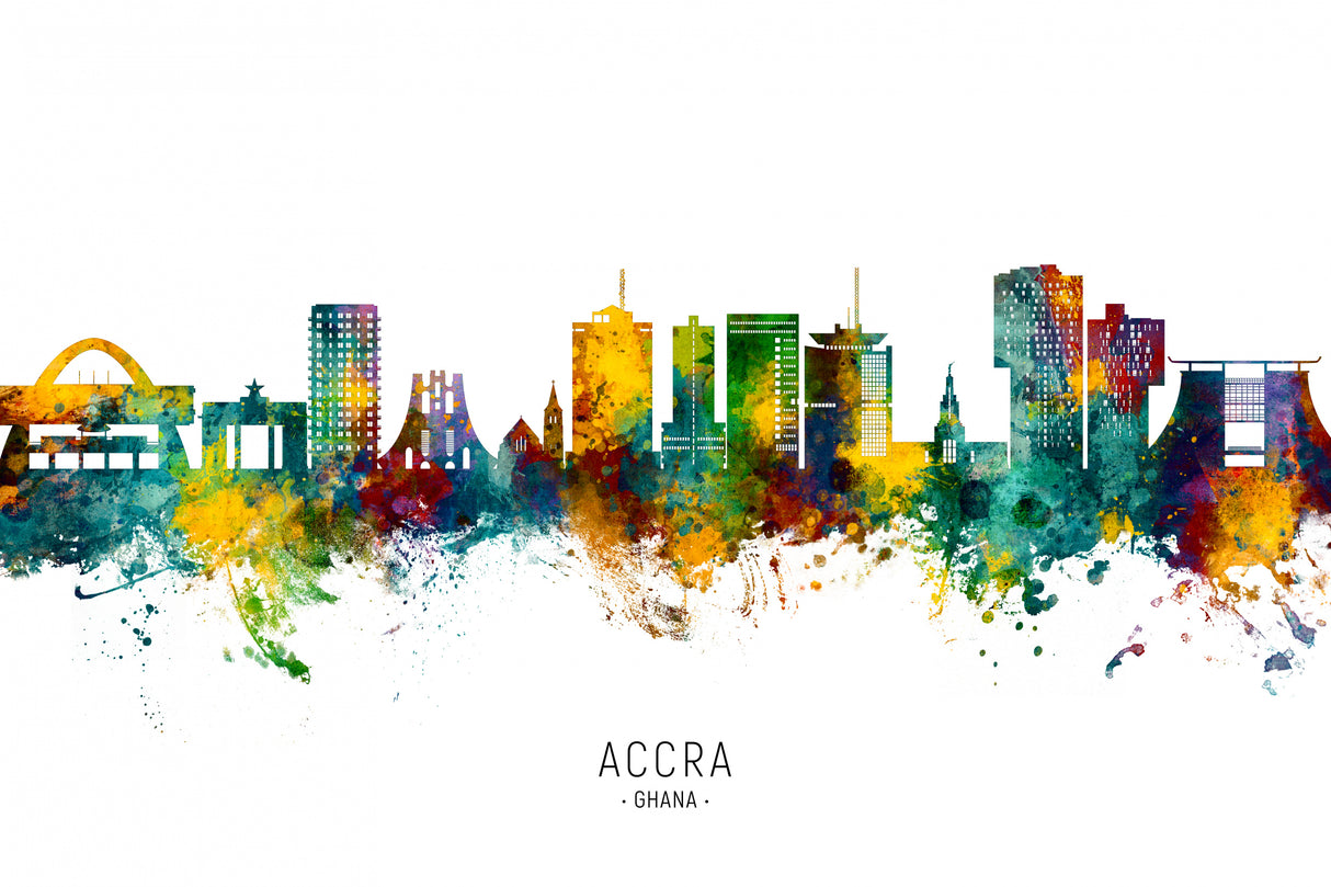 Accra Ghana Skyline Poster och Canvastavla