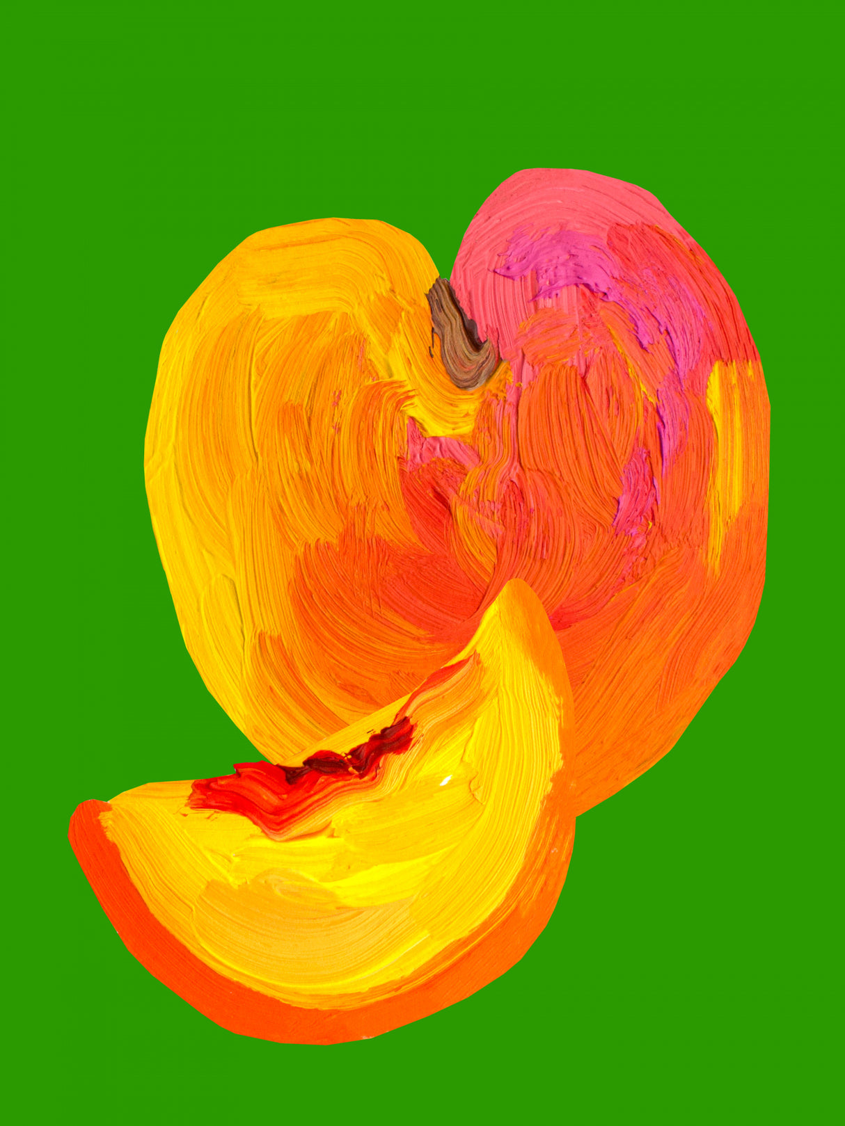 Peach Slice Love Poster och Canvastavla