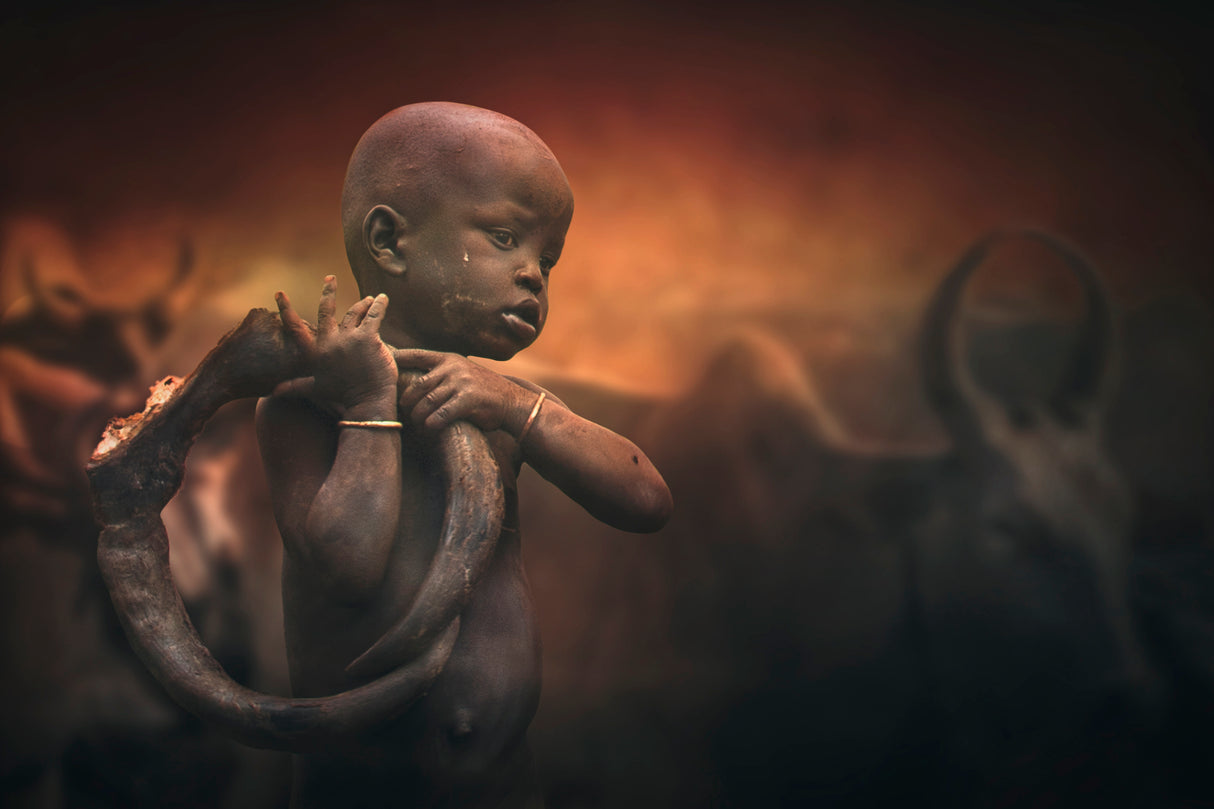 Child Mursi Poster och Canvastavla