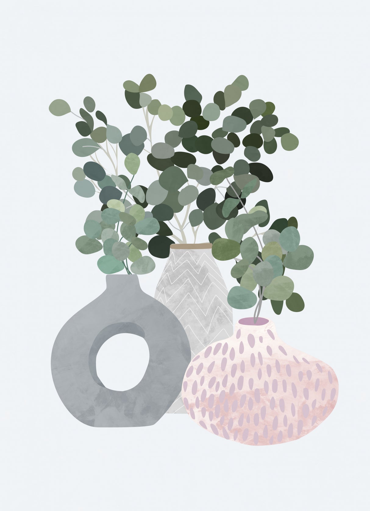 Scandi Japandi Plants Poster och Canvastavla
