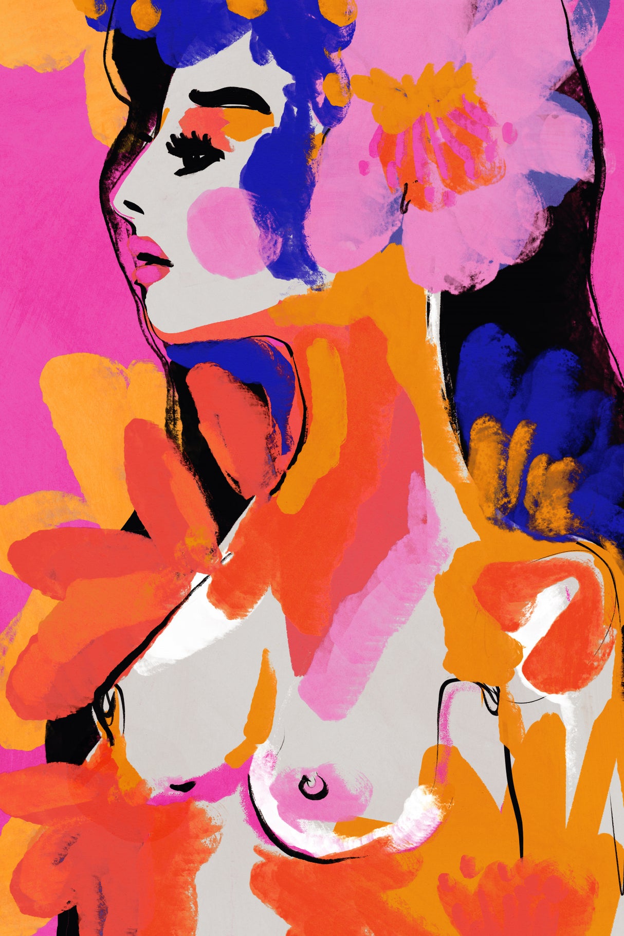 Born From Flowers Poster och Canvastavla