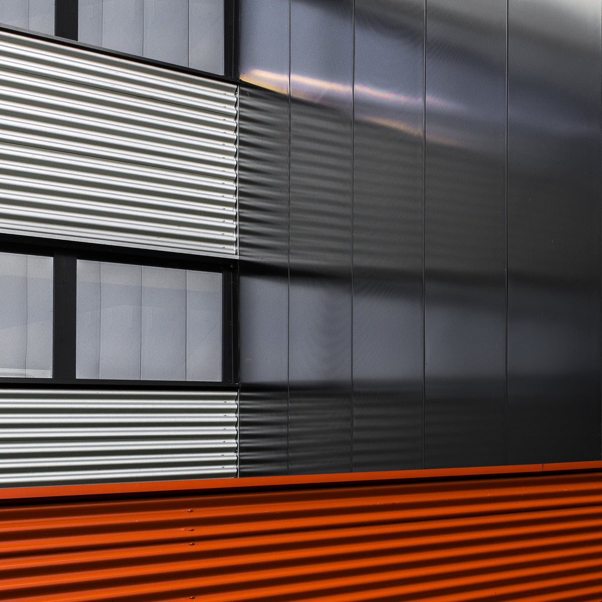 Grey on orange Poster och Canvastavla