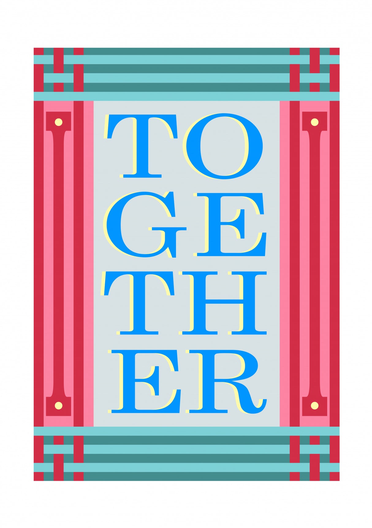 Together Blue Poster och Canvastavla