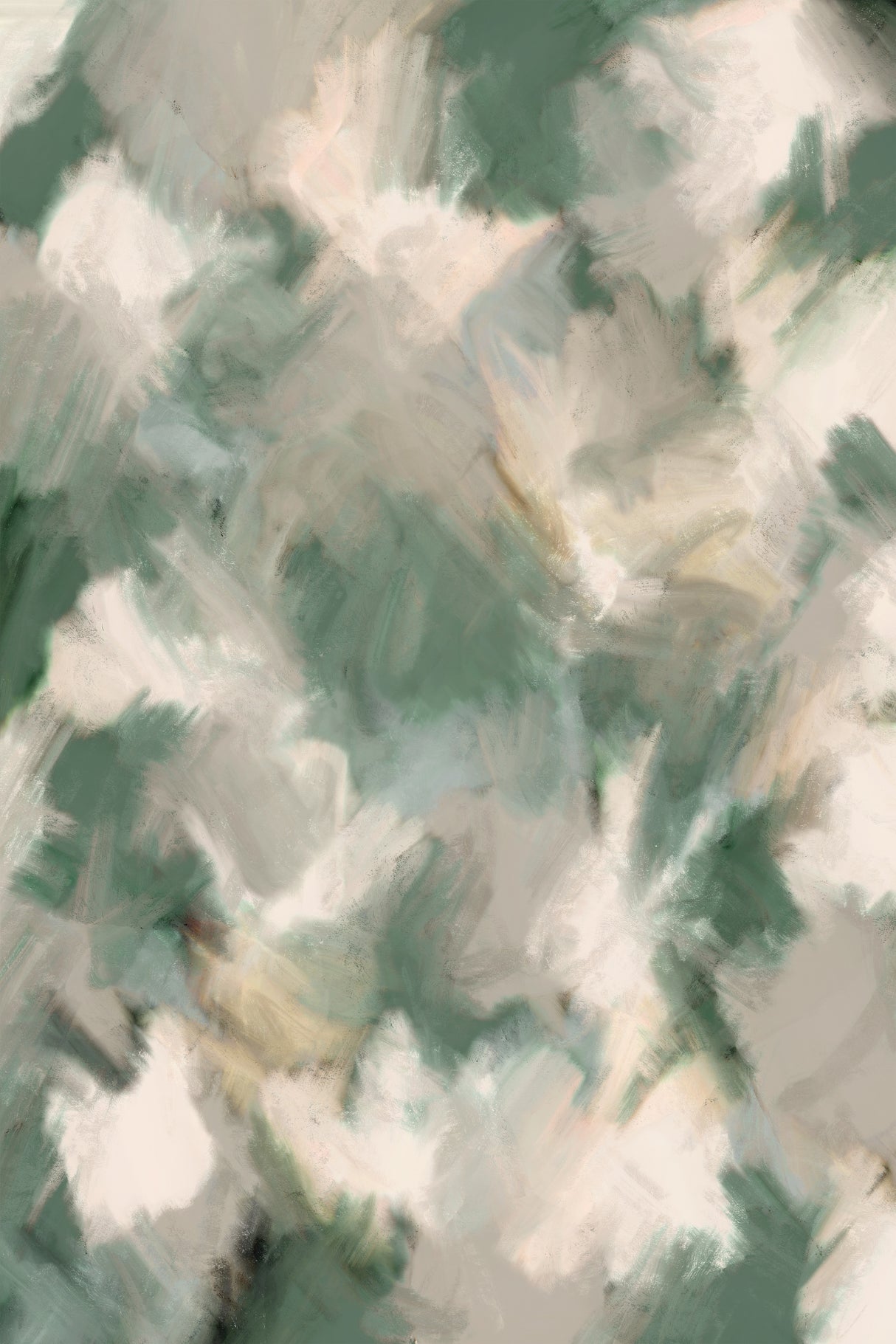 Wiped Jungle Pattern Poster och Canvastavla