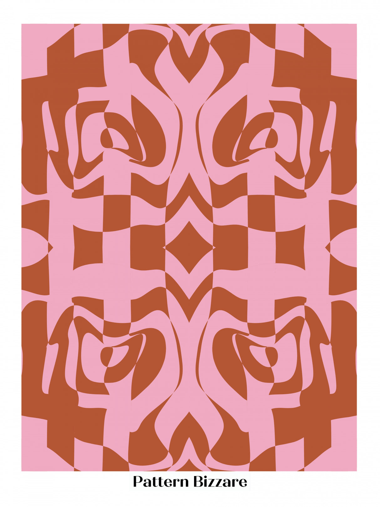Pattern Bizarre In Maroon Poster och Canvastavla