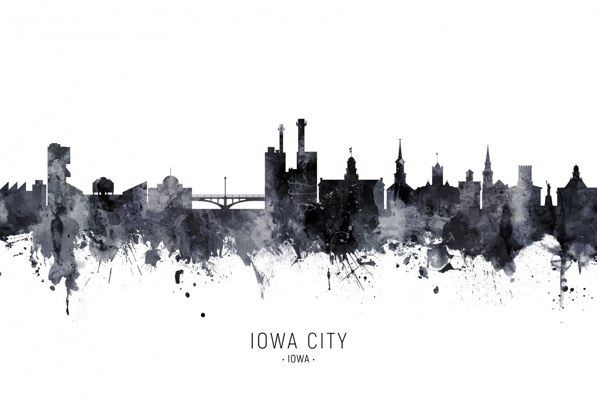 Iowa City Iowa Skyline Poster och Canvastavla