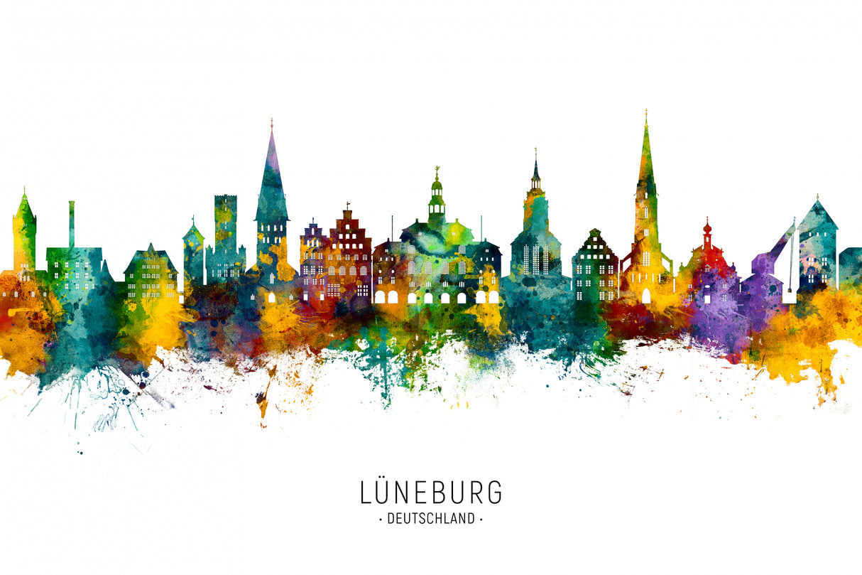 Lüneburg Germany Skyline Poster och Canvastavla