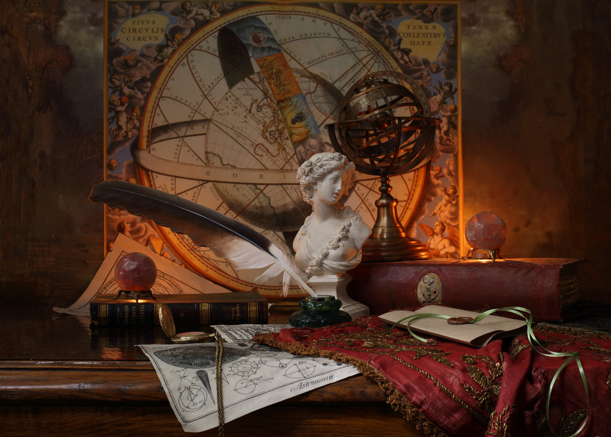 Still life with bust of the girl Poster och Canvastavla