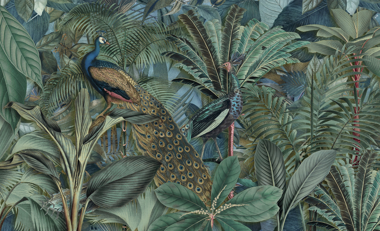 Jungle Birds Garden No2 Poster och Canvastavla