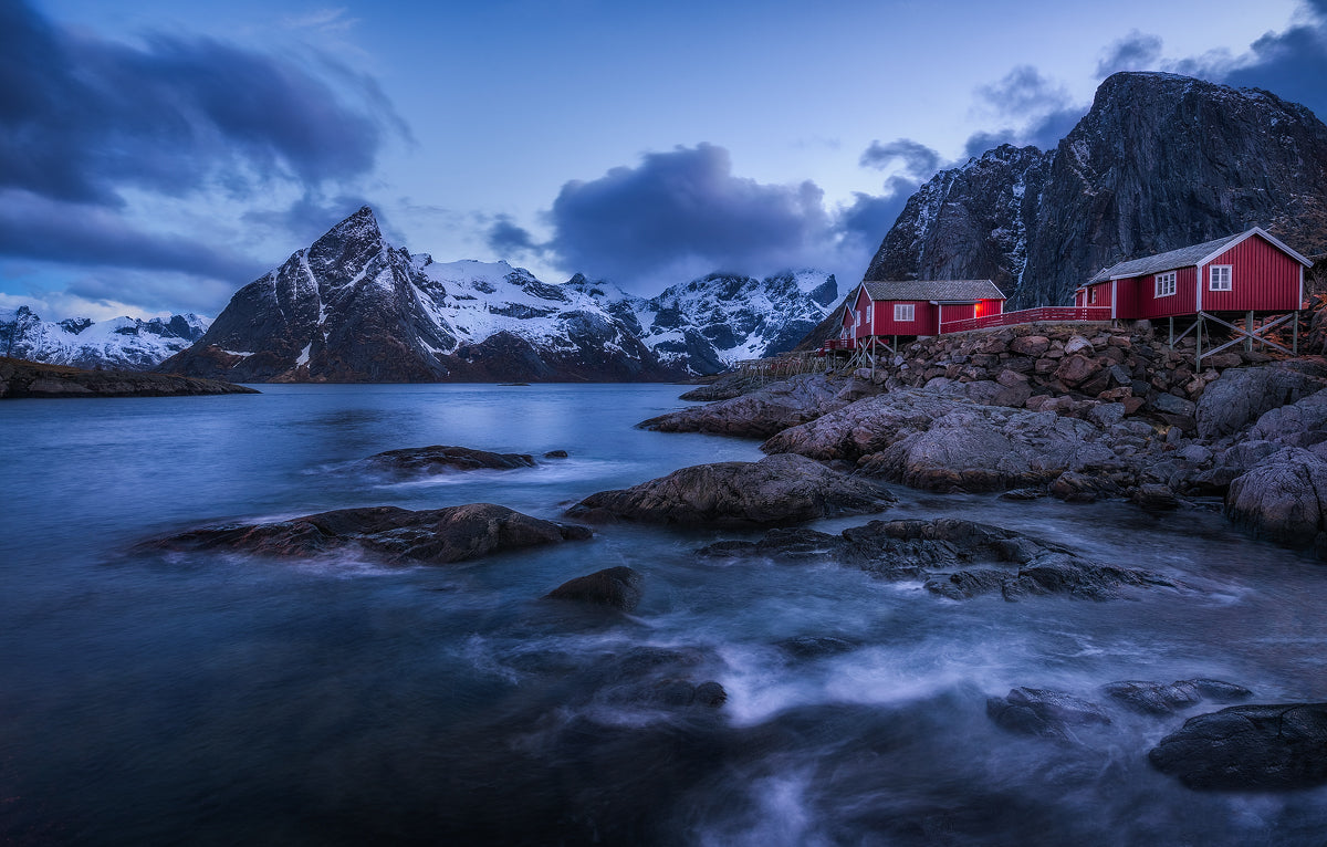 Calm Morning in Hamnoy Poster och Canvastavla