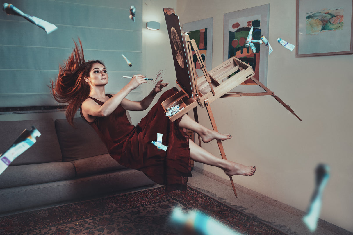 Flying painter Poster och Canvastavla