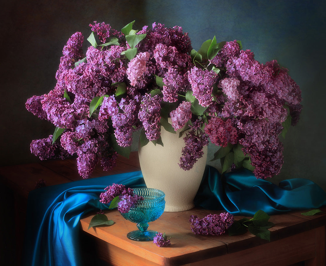 Still life with fragrant lilac Poster och Canvastavla