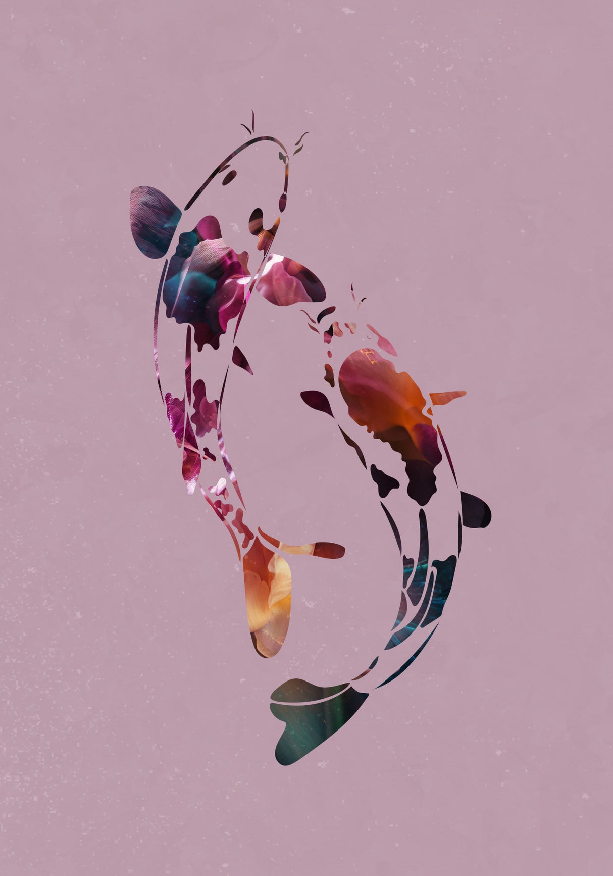 Koi Fish Abstract Poster och Canvastavla