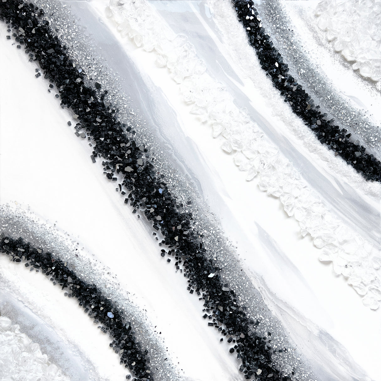 Black and White Geode Poster och Canvastavla