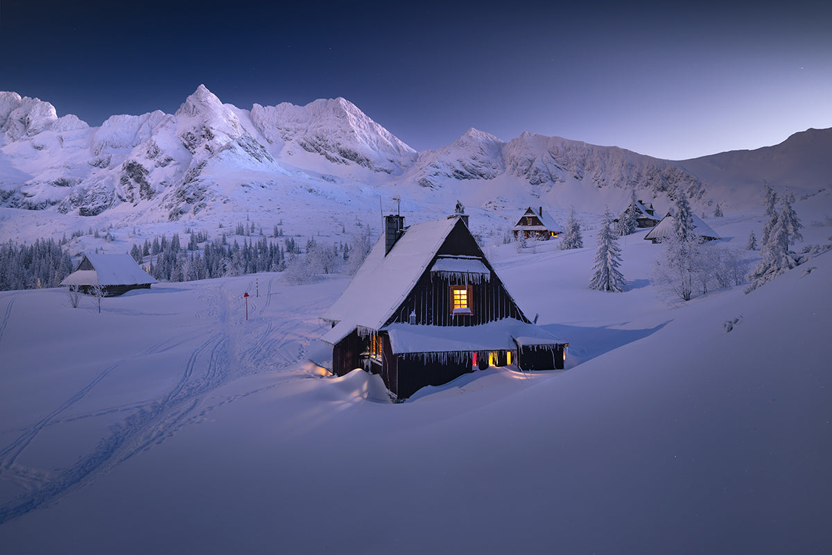 Winter Hut Poster och Canvastavla