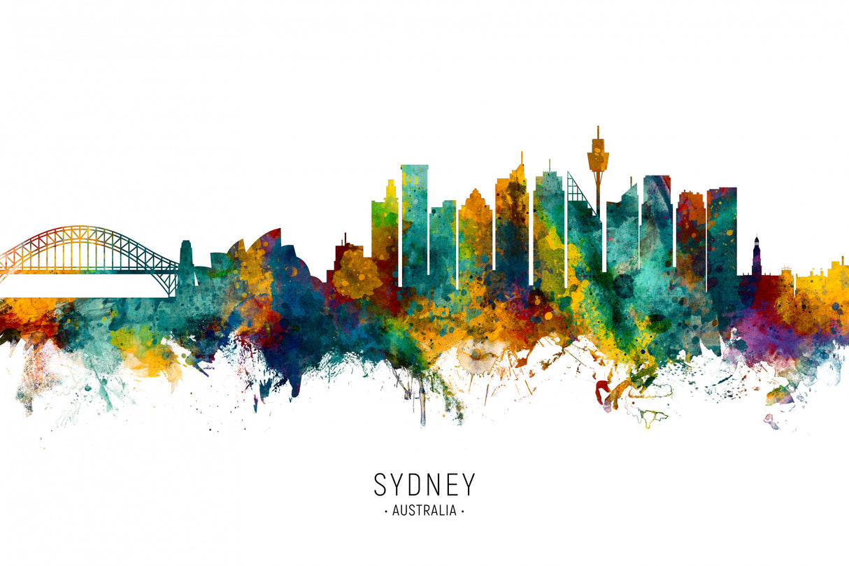 Sydney Australia Skyline Poster och Canvastavla