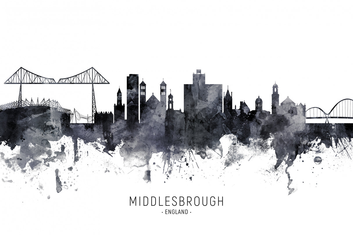 Middlesbrough Skyline Poster och Canvastavla