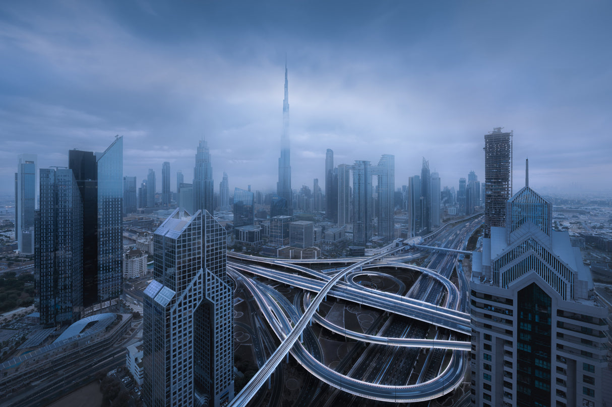 Dubai morning fog Poster och Canvastavla