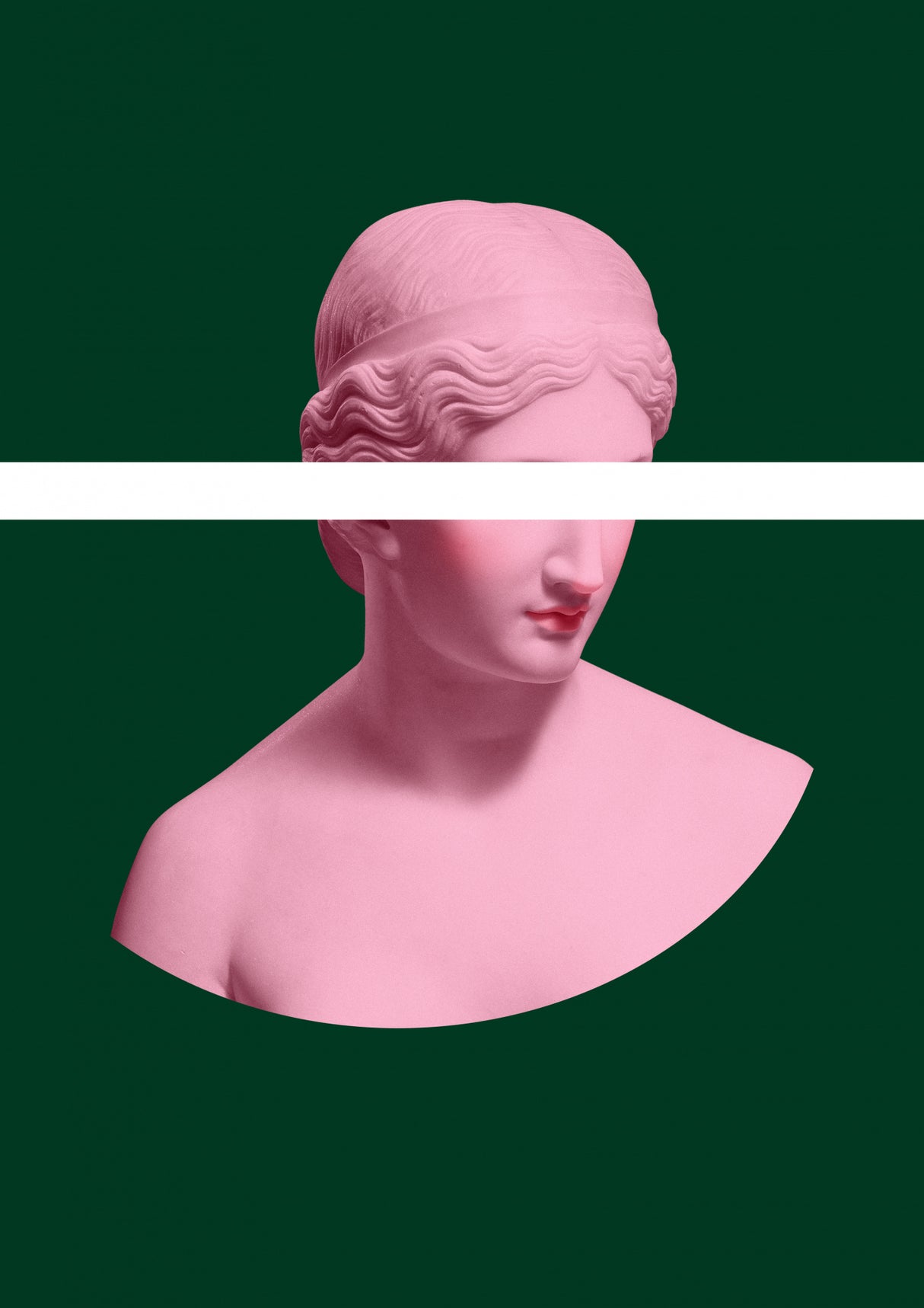 Pink and Green Artemis Poster och Canvastavla