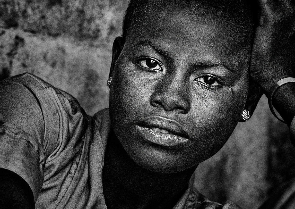 Girl at school in Ghana Poster och Canvastavla