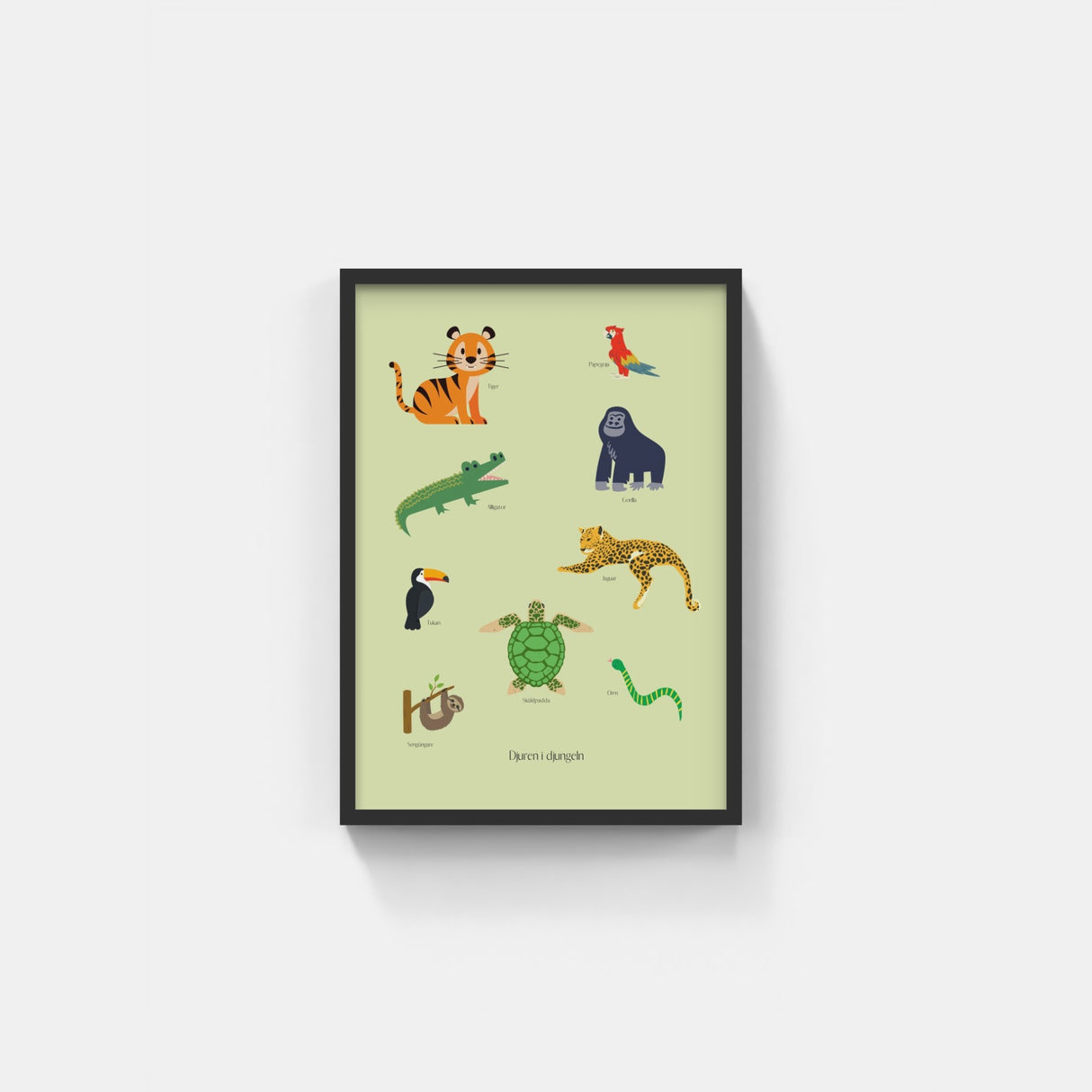 Djuren i djungeln - No.1 Kunskapsbarnposter
