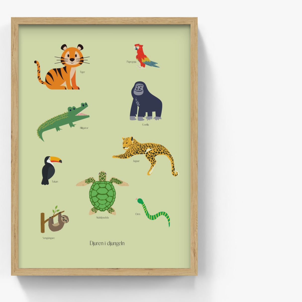 Djuren i djungeln - No.1 Kunskapsbarnposter