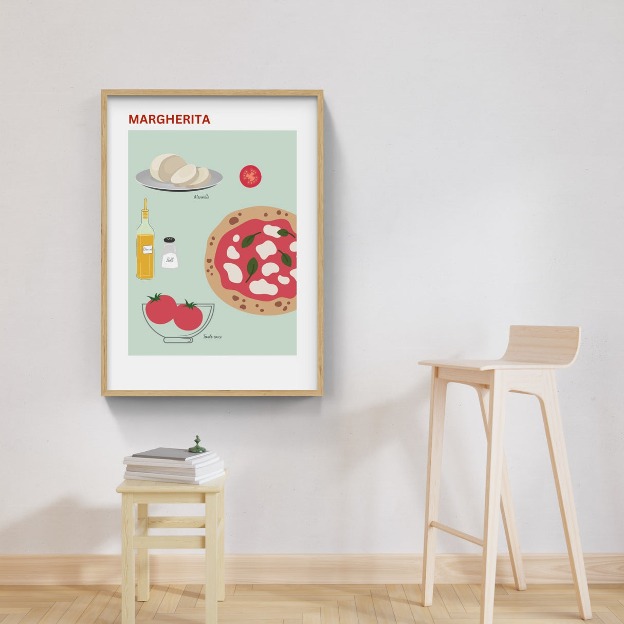 Margherita pizzaposter Min Poster