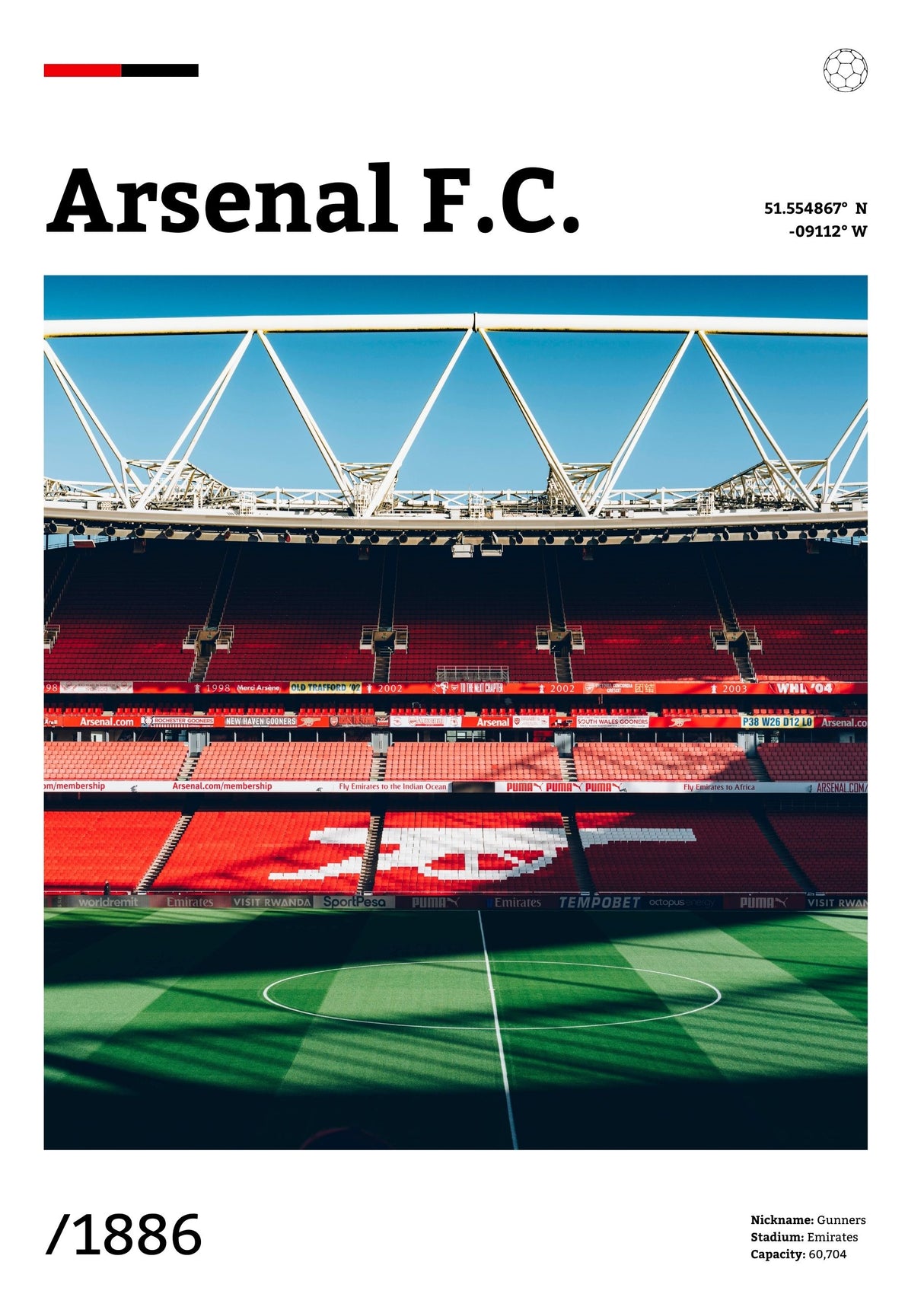 Arsenal Emirates stadium poster