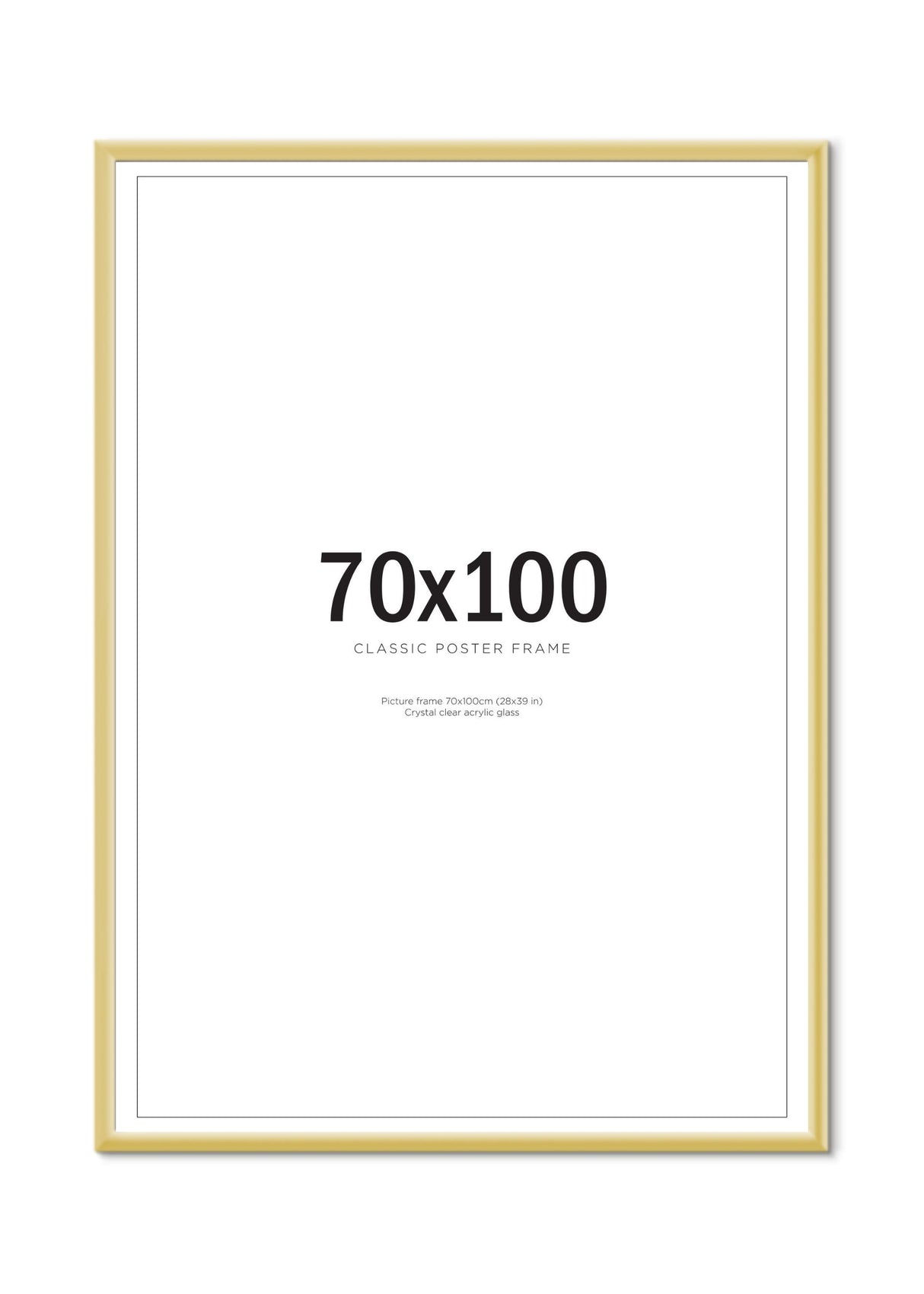 Metallram guld 70x100