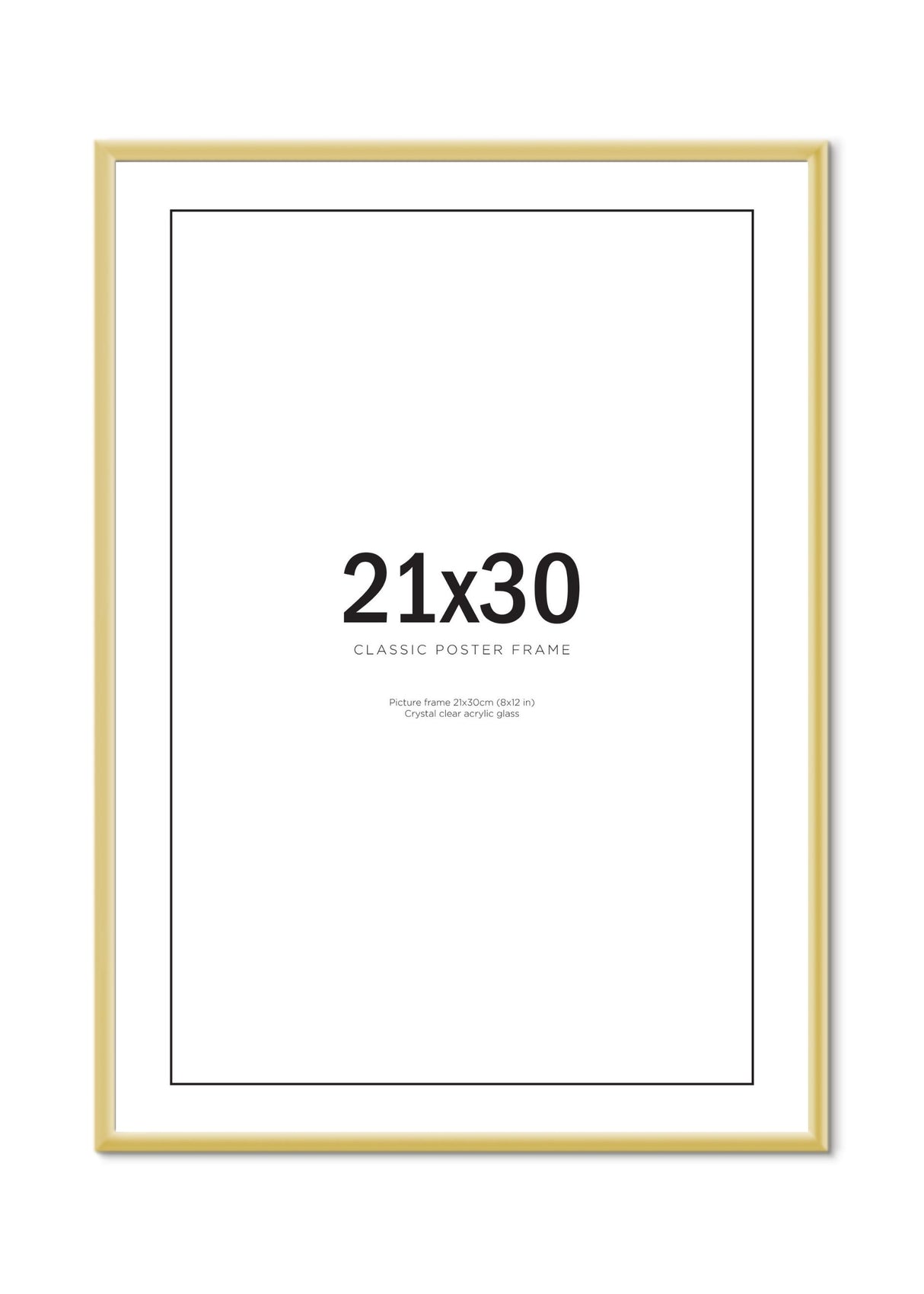 Metallram guld 21x30