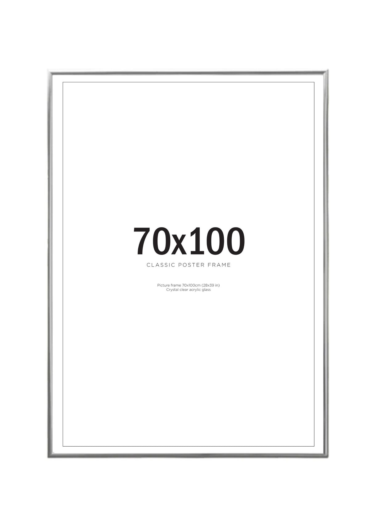 Metallram silver 70x100