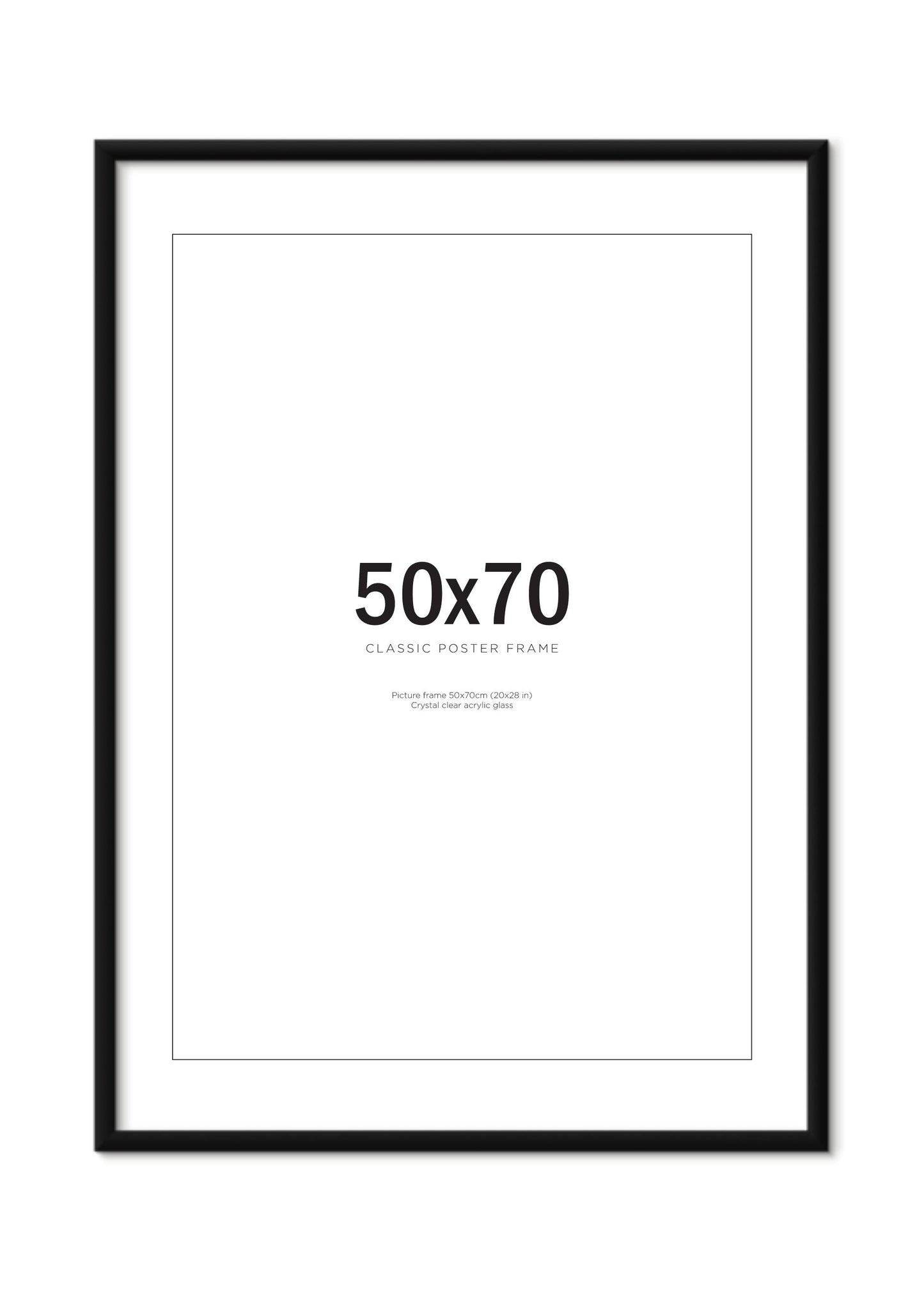 Metallram svart 50x70