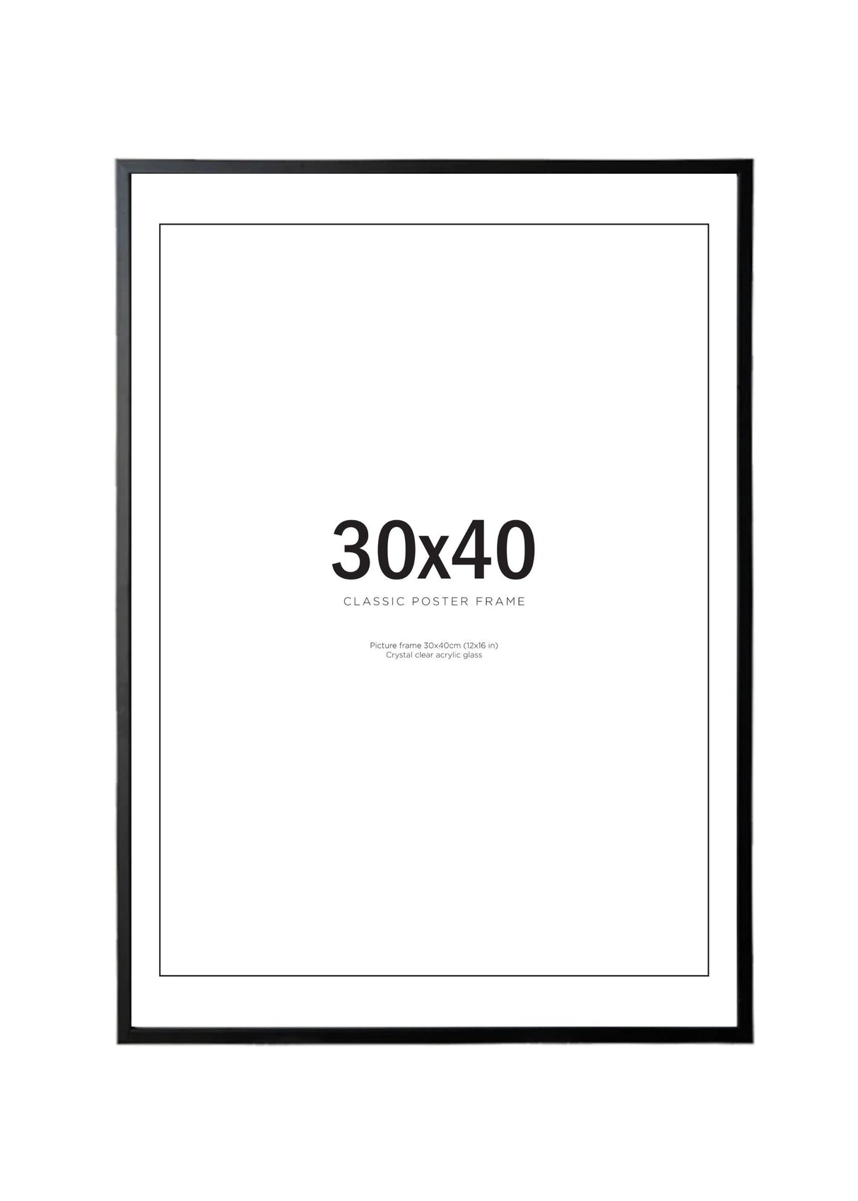 Tavelram svart 30x40