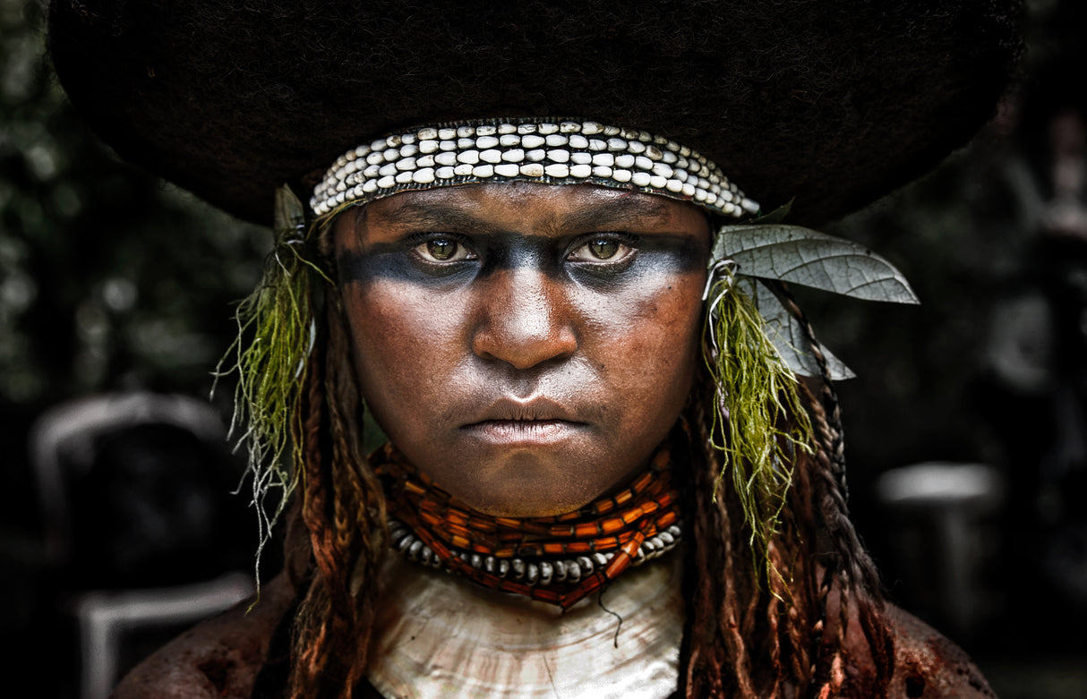 At the Mt. Hagen sing sing festival - Papua New Guinea Poster och Canvastavla